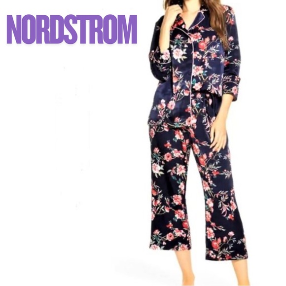 Nordstrom Other - Nordstrom Navy Floral Pajama Set
